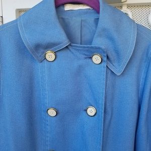 Vintage nautical Misty Harbor blue trench coat